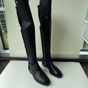 STUART WEITZMAN Keelan City Leather Neoprene Over the Knee Boot | SIZE US 5.5-6